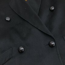 ●美品 Cashmere Doubul Jacket 裏地ジュエリー総柄 高級カシミヤ100% ダブル ロングジャケット M相当 黒 ブラック コート カシミア 女性用_画像4