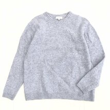 B&Y UNITED ARROWS ユナイテッドアローズ ウール100% ニット セーター M グレー 長袖 国内正規品 レディース 女性用_画像1