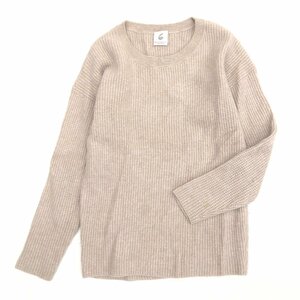 B&Y UNITED ARROWS ユナイテッドアローズ 《繊維の宝石》上質 カシミヤ100% ワッフルニット セーター 36(S) ベージュ 長袖 女性用 カシミア