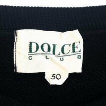 ●DOLCE ドルチェ デカロゴ刺繍 スウェット トレーナー 50(XL) 黒 ブラック 古着 ヴィンテージ 2L LL 特大 大きいサイズ 日本製 国内正規品_画像3