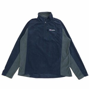 ●Berghaus バーグハウス ハーフジップ フリース トレーナー M 濃紺 ネイビー ジャケット 登山 アウトドア メンズ 紳士