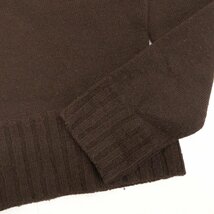 BURBERRY バーバリー ホース刺繍 襟付 オープンネック ウール ニット セーター 38(M) ブラウン 長袖 国内正規品 レディース 女性用_画像5