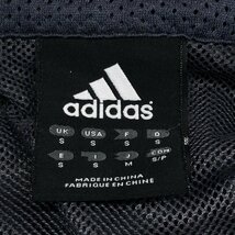 ●adidas アディダス CLIMAPROOF ロゴ刺繍 万国タグ ウインドブレーカー ジャケット M 黒 ブラック ジャージ ブルゾン 国内正規品 メンズ_画像3