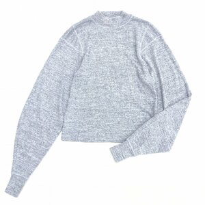 rag & bone ラグアンドボーン ストレッチ モックネック ニット セーター XXS グレー系 長袖 パフスリーブ カットソー レディース 女性用