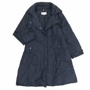 ◆自由区 ジユウク トレンチデザイン ロング ダウンコート 48(4XL) 黒系 ブラック系 ロングコート ゆったり 大きいサイズ 5L 国内正規品