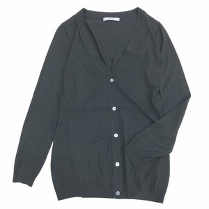 Theory luxe セオリーリュクス ウール100% ニット カーディガン 38(M) チャコールグレー 長袖 羽織り 国内正規品 レディース 女性用