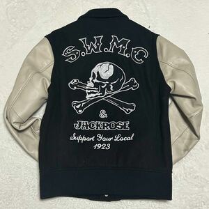 【美品】JACKROSE VINTAGE SKULL WORKS ジャックローズビンテージ　スカルワーク　スタジャン　袖レザー　ライダース　3 M相当