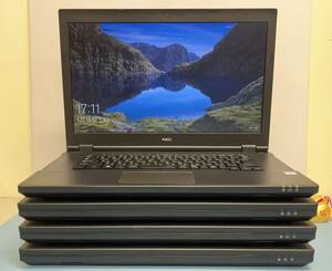 中古ノートパソコン ４台セット ★Windows10★NEC Core i3-6100U/@2.30GHz/4GB/HDD 320GB/15インチ以上★a