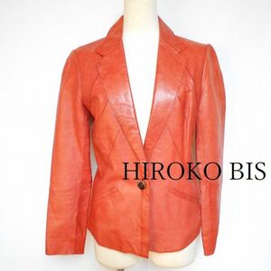 859648 HIROKO BIS ヒロココシノ 赤 レザー ジャケット 9