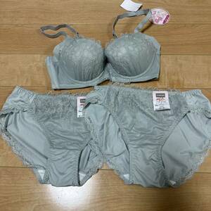 新品ふんわり自然な感動まるみバストブラジャー&ショーツＬ2枚上下セット B75 女性下着