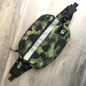 bape camo ウエストポーチ グリーンカモ ウエストバッグ ショルダー バッグ a bathing ape エイプ ベイプ アベイシングエイプ 迷彩 bag