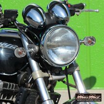 汎用 丸型 ヨーロピアンウインカー クリア M10x73mmアルミ取付ステー付き 4個SET/ジェイド ホーネット CB400SF【送料800円】_画像5