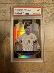 2016 panini select Robert Lewandowski silver prizm psa9