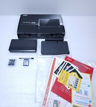 Nintendo ニンテンドー3DS コスモブラック 本体 CTR-001 付属品完備 メモリカード 2GB + ゲームソフト 希少 美品/動作品(1)_画像1