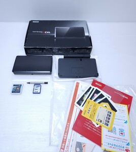 Nintendo ニンテンドー3DS コスモブラック 本体 CTR-001 付属品完備 メモリカード 2GB + ゲームソフト 希少 美品/動作品(1)