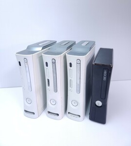 Microsoft Xbox360 本体 4台セット 本体のみ コントローラー ケーブル アダプタ リモコン その他付属 含まれていない 動作未確認.(97)