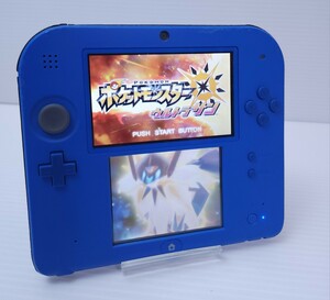 動作品 Nintendo ニンテンドー2DS (FTR-001) ブルー 本体 付属品なし 4GBメモリカード.(221)