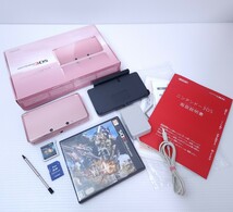 美品/ 動作品/レトロゲーム 任天堂 Nintendo ニンテンドー3DS CTR-001 ミスティピンク 希少品 箱付+ゲーム+2gbメモリカード セット(183)_画像1