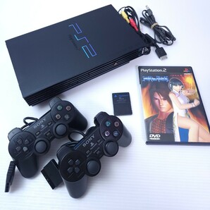 美品/動作品 SONY ソニー PlayStation2 PS2本体 SCPH-10000 ブラック プレステ2 ゲーム機 2台コントローラー,AV,電力ケーブル セット(207)の画像1