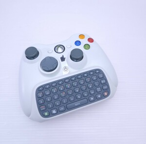  beautiful goods / operation goods Microsoft XBOX360 controller+keyboard Microsoft removed possible keyboard attaching white controller rare goods 