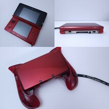美品 / 動作品 Nintendo 3DS 任天堂 3DS Red ニンテンドー3DS CTR-001 2GB SD カード 付き ブラック + プログリップ+ゲーム セット(182)_画像7