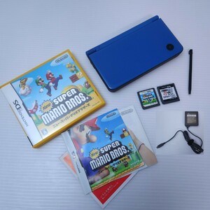 レトロゲーム/ 美品/ 動作品 ニンテンドー DSiLL 青本体 UTL-001 任天堂 Nintendo +2 ゲームソフト セット(230)