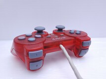 美品 / 動作品 ソニー純正 PS／プレイステーション 「SCPH-110」 DUALSHOCK コントローラ クリムゾンレッド プレステ one(2)_画像4