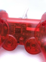 美品 / 動作品 ソニー純正 PS／プレイステーション 「SCPH-110」 DUALSHOCK コントローラ クリムゾンレッド プレステ one(2)_画像6