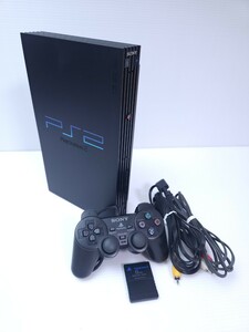 レトロゲーム 美品/ 動作品 ソニー PS2 プレステ2 本体 SCPH-39000 RC セット(82)