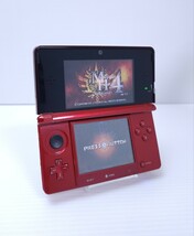 美品 / 動作品 Nintendo 3DS 任天堂 3DS Red ニンテンドー3DS CTR-001 2GB SD カード 付き ブラック + プログリップ+ゲーム セット(182)_画像2