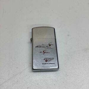 (20) ZIPPO ジッポ スリム 1963 JET STAR 旧ロゴ ヴィンテージ 現状品 着火未確認