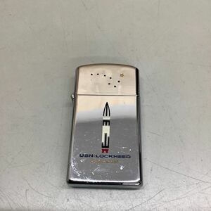 ④ ZIPPO ジッポ スリム USN LOCKHEED 旧ロゴ ヴィンテージ 現状品 着火未確認 