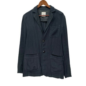 nest Robe ネストローブ 【men1014D】 ヘビーブラックリネン 2Bテーラードジャケット カバーオール size L ヘビーリネン メンズ HC