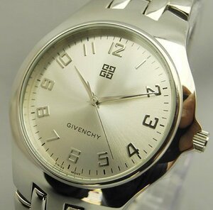 GIVENCHY KT.17.IV ジバンシィ クオーツ 腕時計 シルバーカラー 文字盤 ステンレス 37mm スイスムーブメント 内箱 中古美品 KT.17.S3