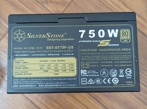 SILVERSTONE 750W 80PLUS GOLD認証 ATX電源ユニット フルプラグイン SST-ST75F-GS V3 [ブラック] 動作確認済み