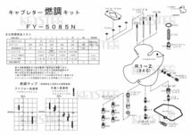 ■ FY-5085N　R1-Z　3XC　キャブレター リペアキット キースター　燃調キット　２_画像3