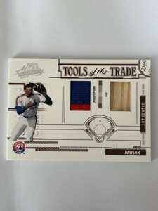 2005 Playoff Absolute Memorabilia Baseball Andre Dawson Dual Relic /50