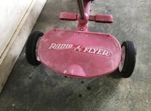 #●岐阜発　RADIO FLYER 三輪車/おもちゃ/乗用玩具/室外用/子供用三輪車/かじ取り棒付/走行確認/傷有り/現状品　R4.8/19_画像5