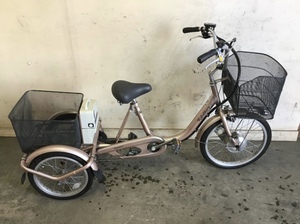 143* Gifu departure electric assist three wheel bicycle / bicycle ^Rakukkaru/ assist mileage verification / bike registry / rust equipped / battery key less / present condition goods R5.4/27