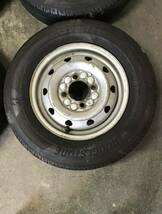 ★岐阜発　①鉄ホイール/ラジアルタイヤ/4本セット/12×4.00B/4穴/PCD 100/BRIDGESTONE K370(145/80R12)2020年製/中古品　3/28★_画像4