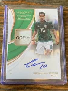 【直筆サイン+スパイク5シリ】ジョバニ・ドス・サントス PANINI IMMACULATE COLLECTION BOOT SIGNATURES2018-19 GIOVANI DOS SANTOS MEXICO