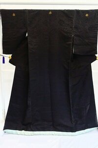 【着物フィ】アンティーク　打掛け　黒　レトロ　大正ロマン　結婚式 正絹 kimono　15364