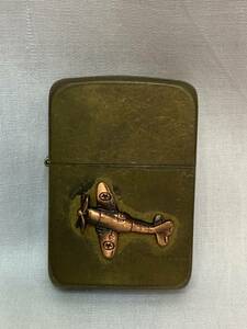 ① ▼ Zippo ジッポー 2003年製 1941 レプリカ 戦闘機 ミリタリー 飛行機 喫煙 グッズ オイル ライター アクセサリー USA製