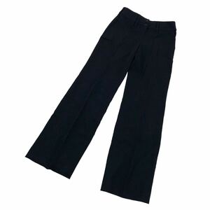 NS109 ARMANI COLLEZIONI Armani ko let's .-ni pants wide pants slacks bottoms lady's 38 black black 