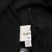 B351 LANVIN en blue ランバン オンブルー ニット セーター デザイン 透け感 リボン トップス 長袖 リネン混 ブラック 黒 レディース 38_画像8