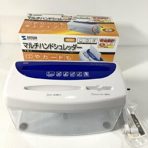 SANWA SUPPLY パーソナルシュレッダー PSD-11 中古 A4サイズまで CD-DVDも手動で簡単情報消去！ シュレッダー 19