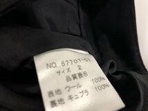 ジュンイチオギノJUNICHI OGINO パンツ レディース M ２号 スラックス スーツ下向き フォーマル ブラック 黒 美品 中古 送料185円_画像5