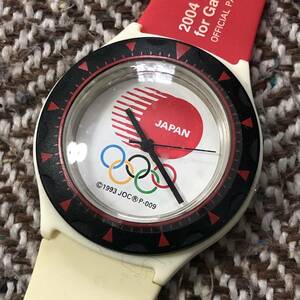 2004年アテネオリンピック記念腕時計（ケース付き)　正常稼働中
