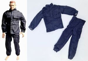  figure for wear * plain navy * top and bottom 2 point * military 1/6 scale action figure navy blue color doll clothes doll clothes military uniform 