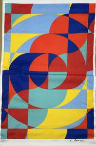 真作保証★オノサト・トシノブ　1977年　「Tapestry B タペストリ B」シルクスクリーン　捺染、布